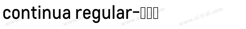 continua regular字体转换